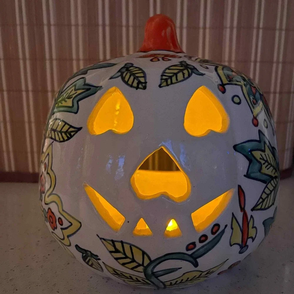 Martha Stewart Jack O Lantern Candle Holder Tea Light‎